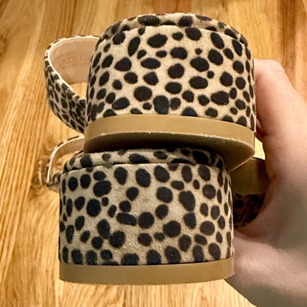 Stuart Weitzman Maisie 35 Slide Sandals Leopard Print Size 6 - Picture 9 of 9